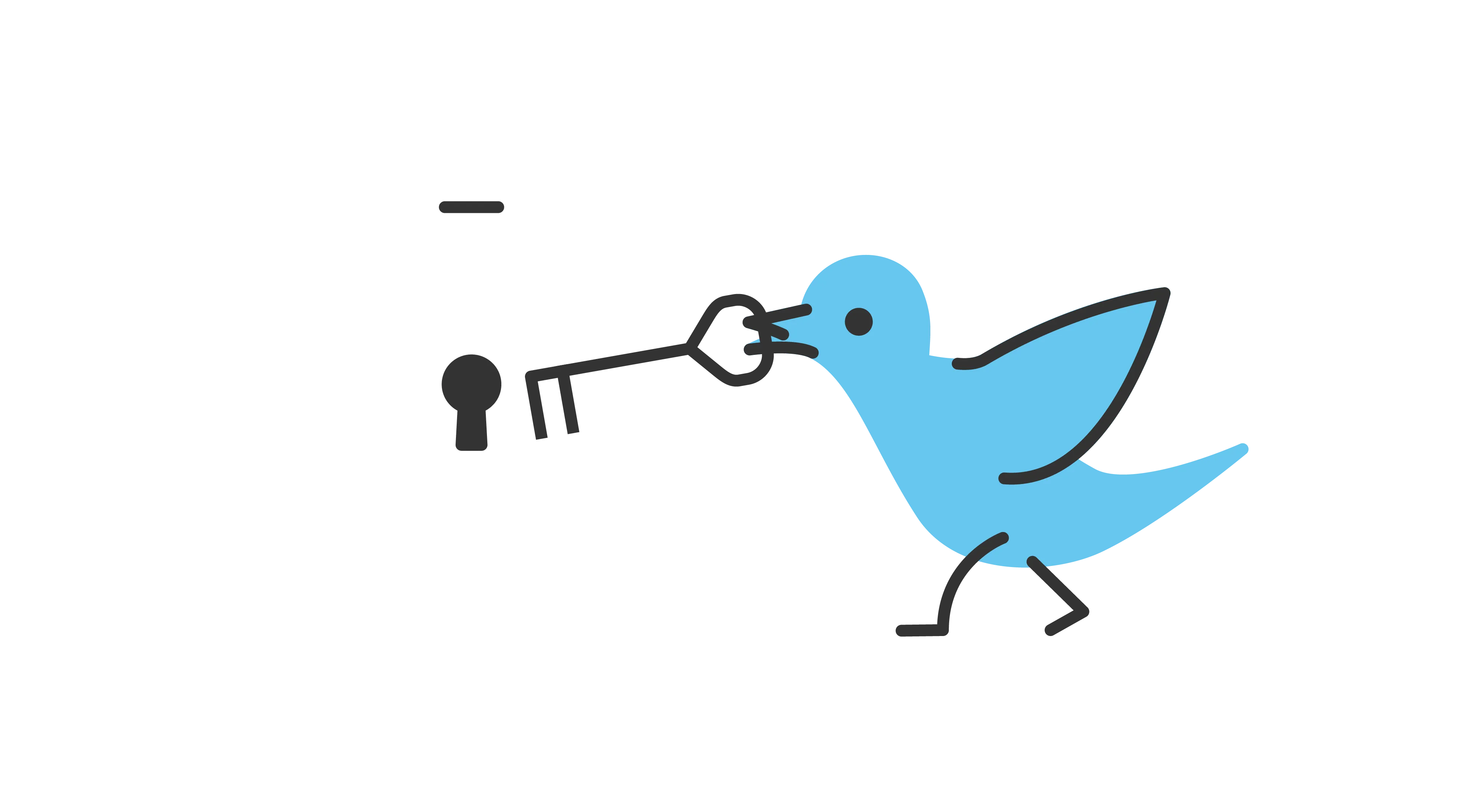 Bird with a key
